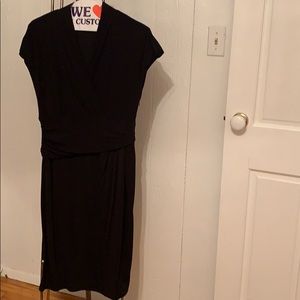 Stretchy black dress.